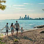 Edgewater Park in Cleveland, Ohio is one of the many outdoor activities in Cleveland.