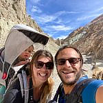 Family hiking through Gower Gulch in Death Valley National Park during a Death Valley with kids adventure.